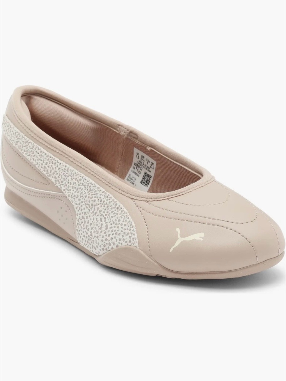Puma Catch Soleil Topcat Ballerina Sneakers in Blush Nude with White Accent